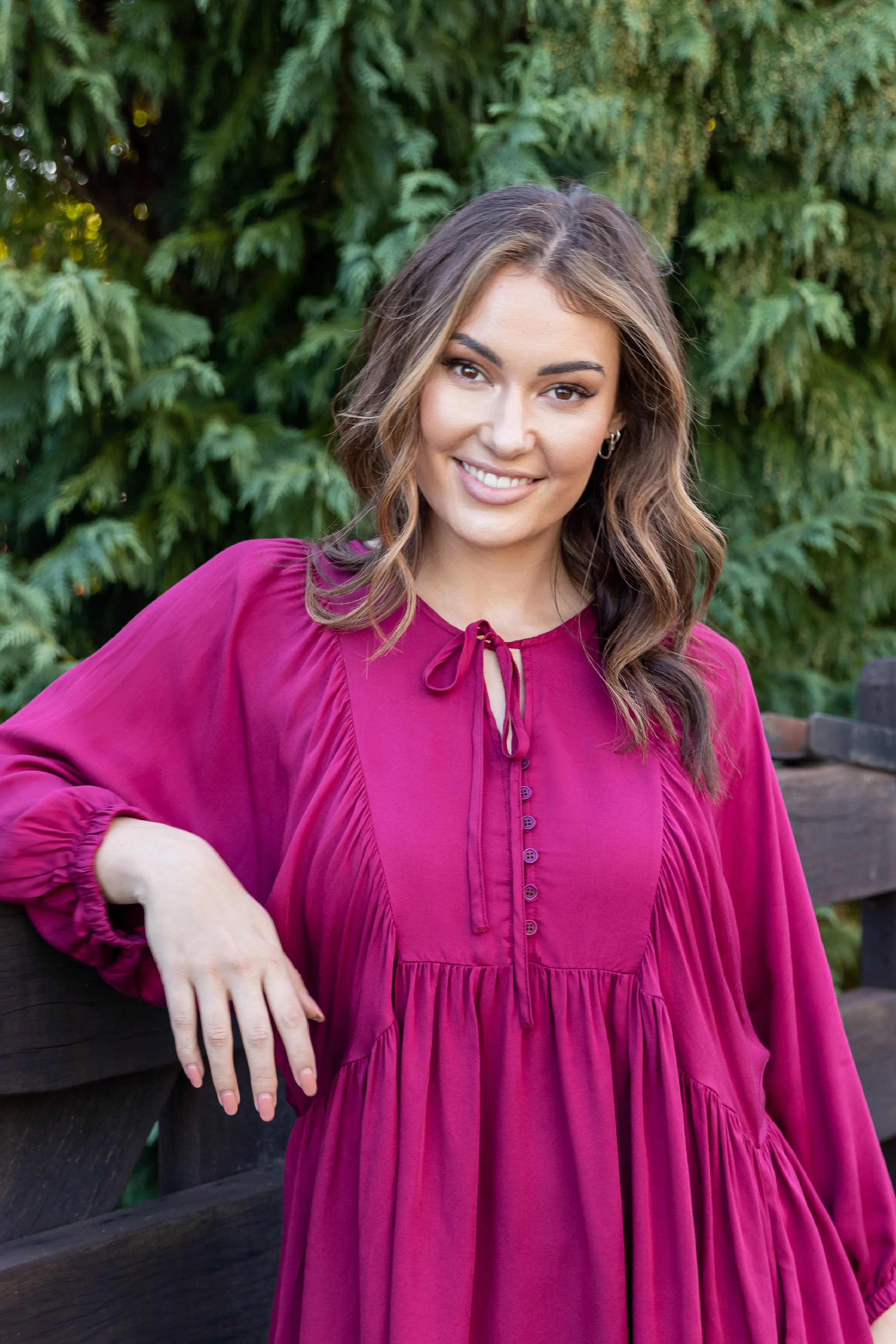 FINAL SALE Charlie Top in Merlot