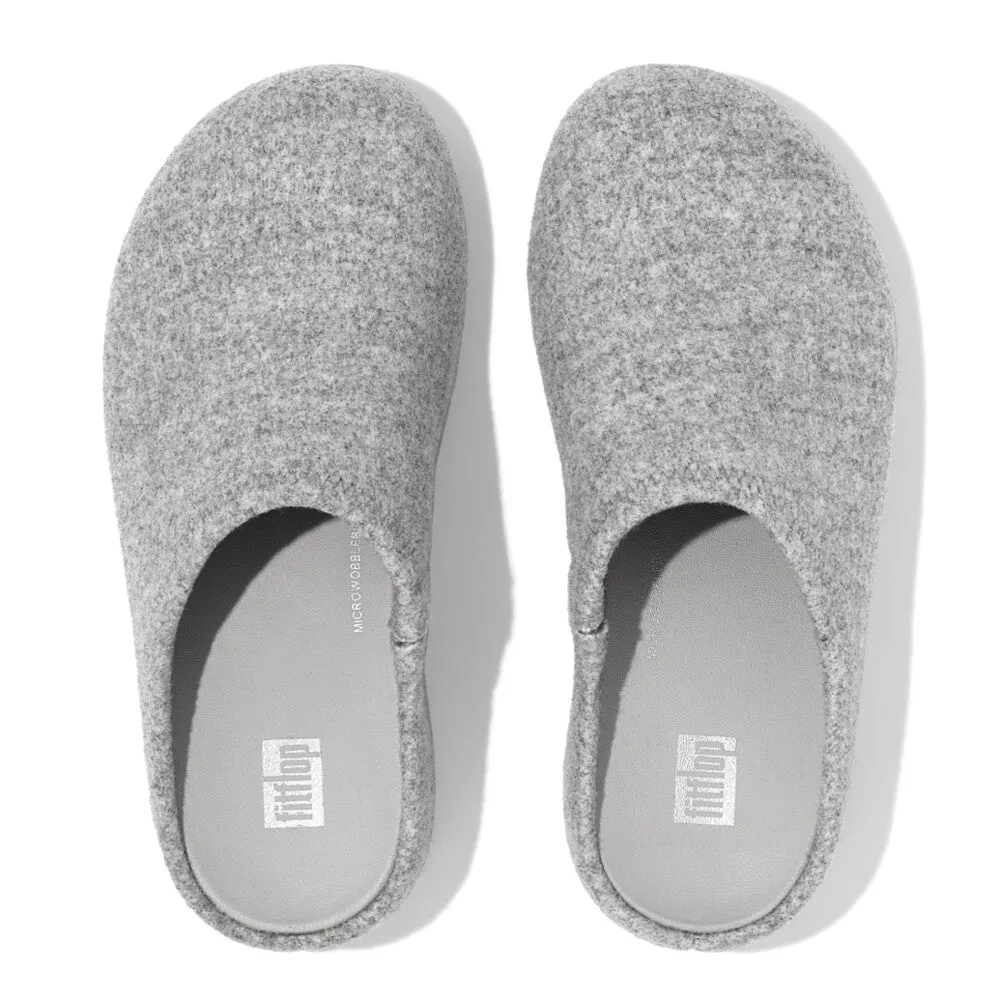 FitFlop Shuv Felt Clogs Grey