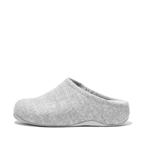 FitFlop Shuv Felt Clogs Grey