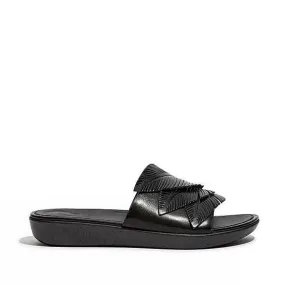 FitFlop Women's Sola Feather Slides- Black