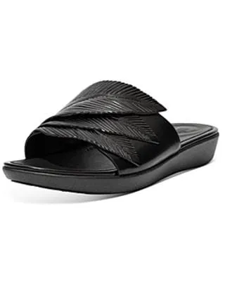 FitFlop Women's Sola Feather Slides- Black