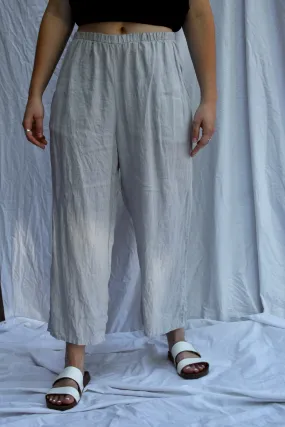 Flax Grey-Blue Linen Culottes - S/M