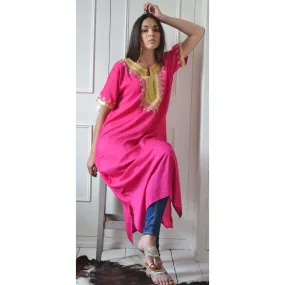 Fuschia Pink Resort Kaftan Fez Style