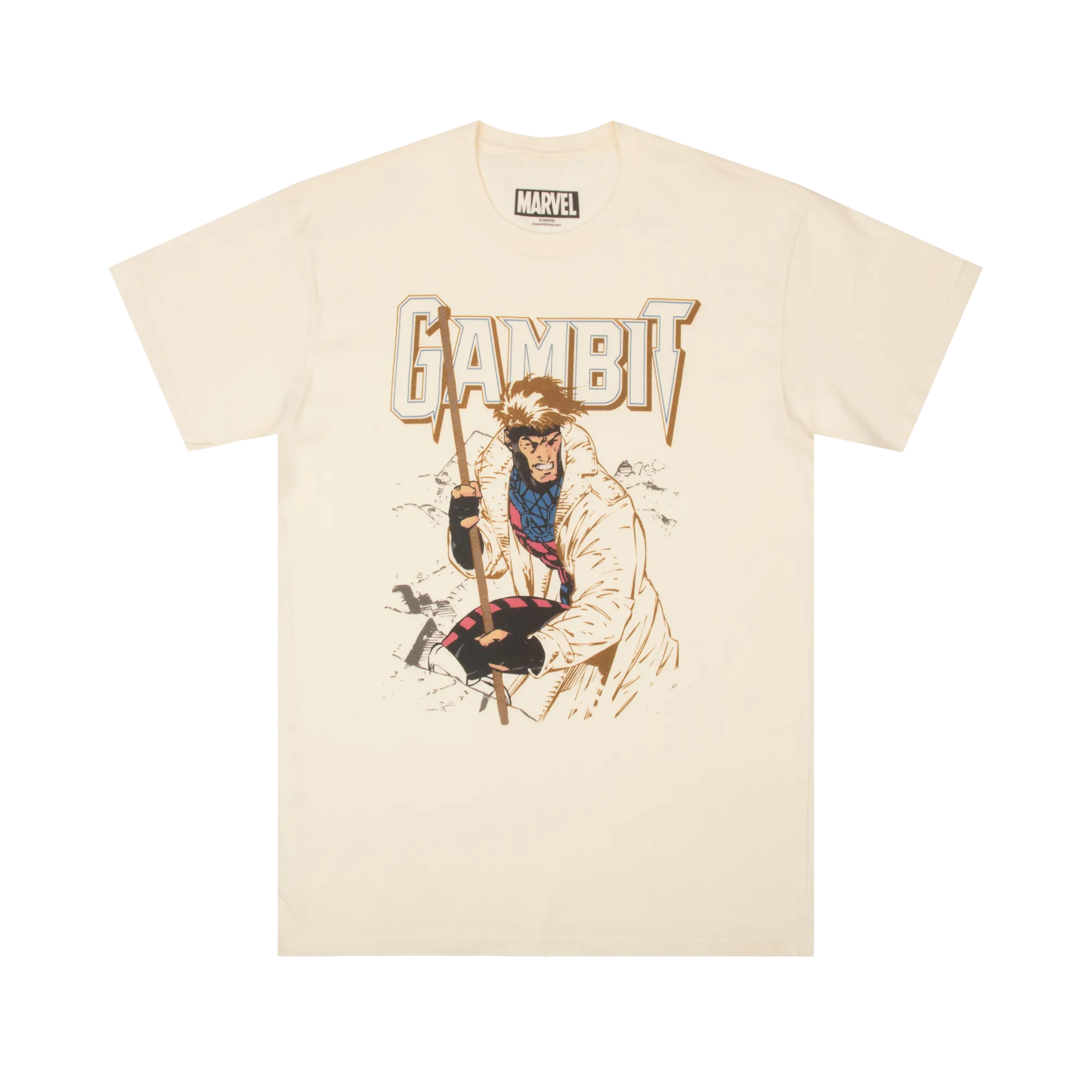 Gambit With Bō Staff Natural Tee