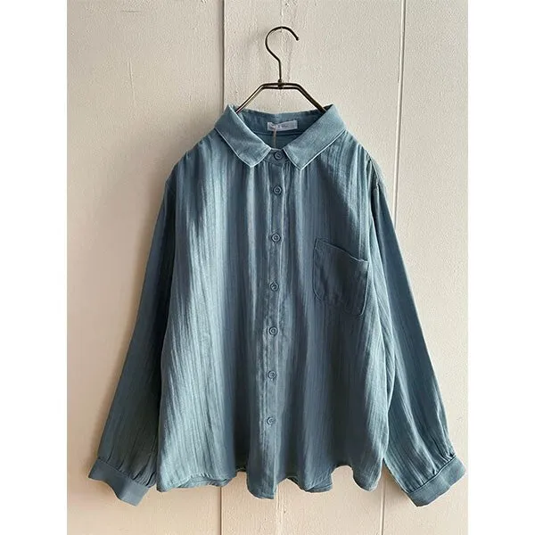 garden | Cotton Gauze Long Sleeve Shirt