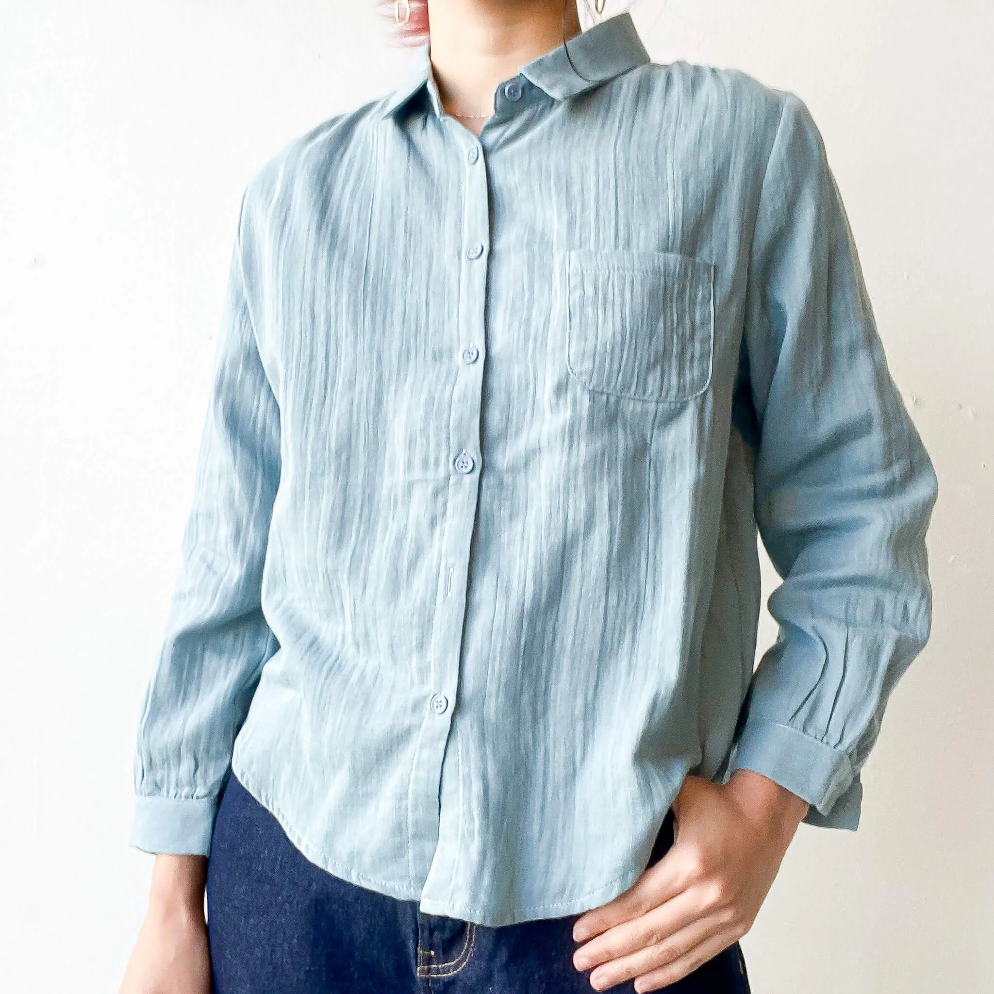 garden | Cotton Gauze Long Sleeve Shirt