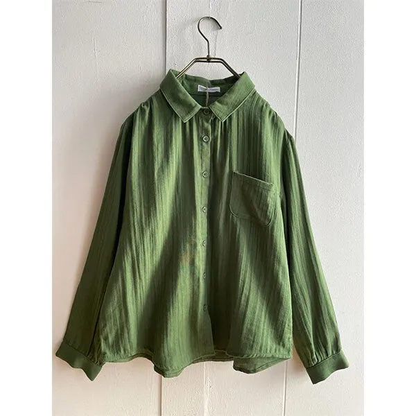 garden | Cotton Gauze Long Sleeve Shirt