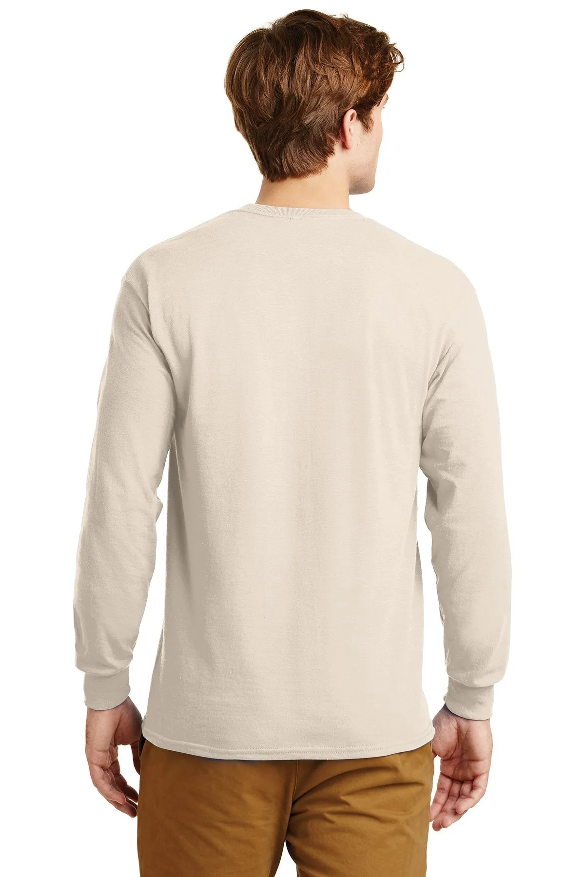 Gildan Ultra Cotton Long Sleeve T Shirt Natural