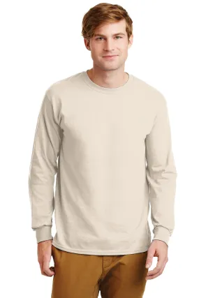 Gildan Ultra Cotton Long Sleeve T Shirt Natural