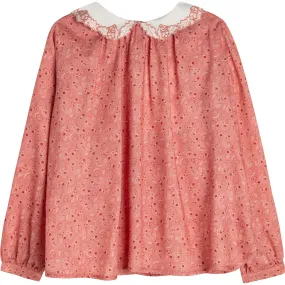 Girls Pink Paisley Blouse