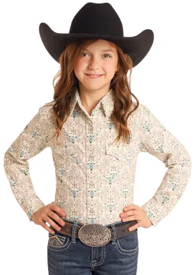 Girl's Rough Stock Snap Front Shirt #RGN2S05095