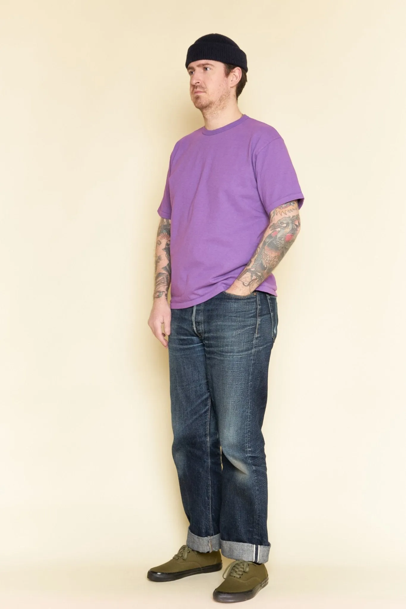 Godspeed Heavyweight Tsuriami 10oz Loopwheel T-Shirt - Purple