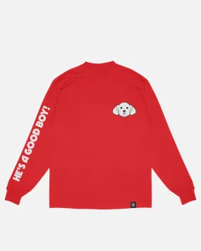 Good Boy Long Sleeve T-Shirt (Red)