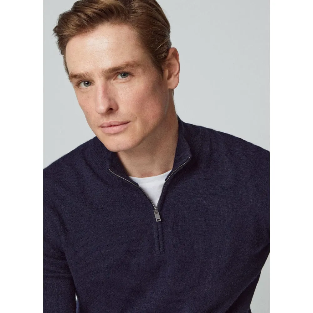 Hackett Merino Cash Mix in Navy