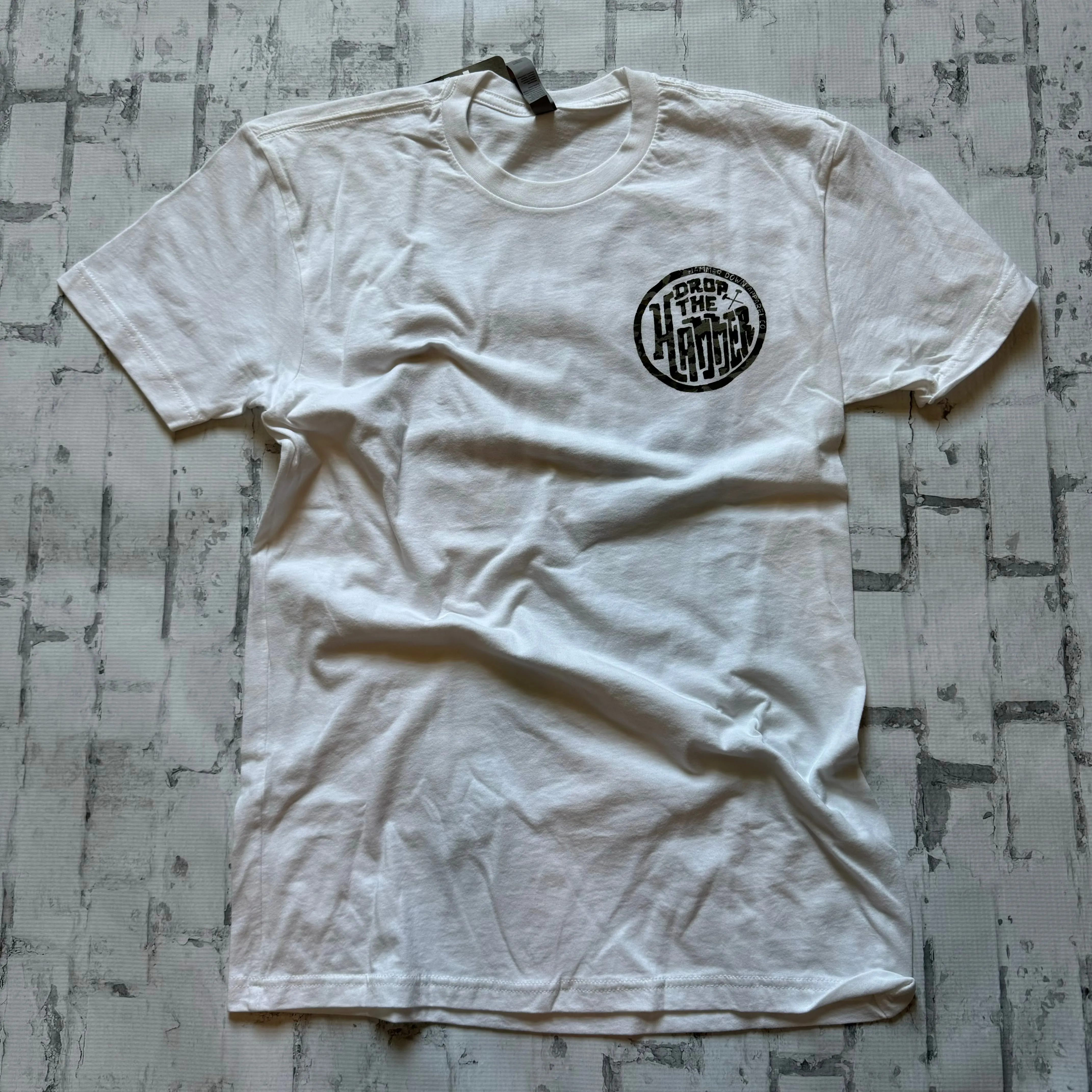 Hammer Down "Field Camo Circle” Short Sleeve T-shirt - White