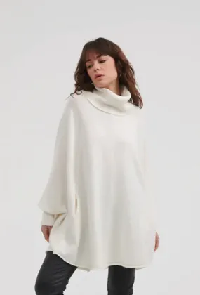 High Neck Oversized Knit Ivory