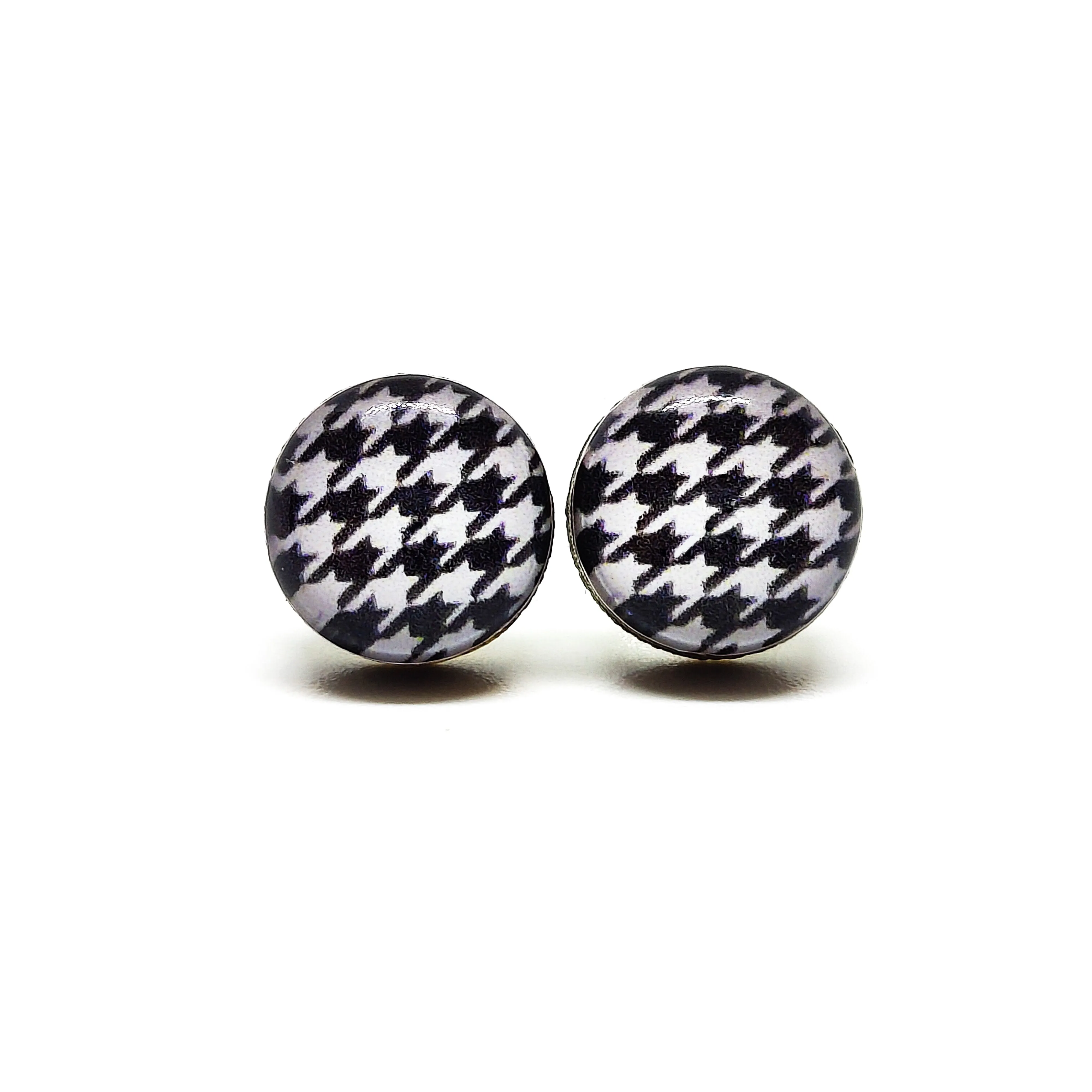 Houndstooth Stud Earrings by Candi Cove Designs