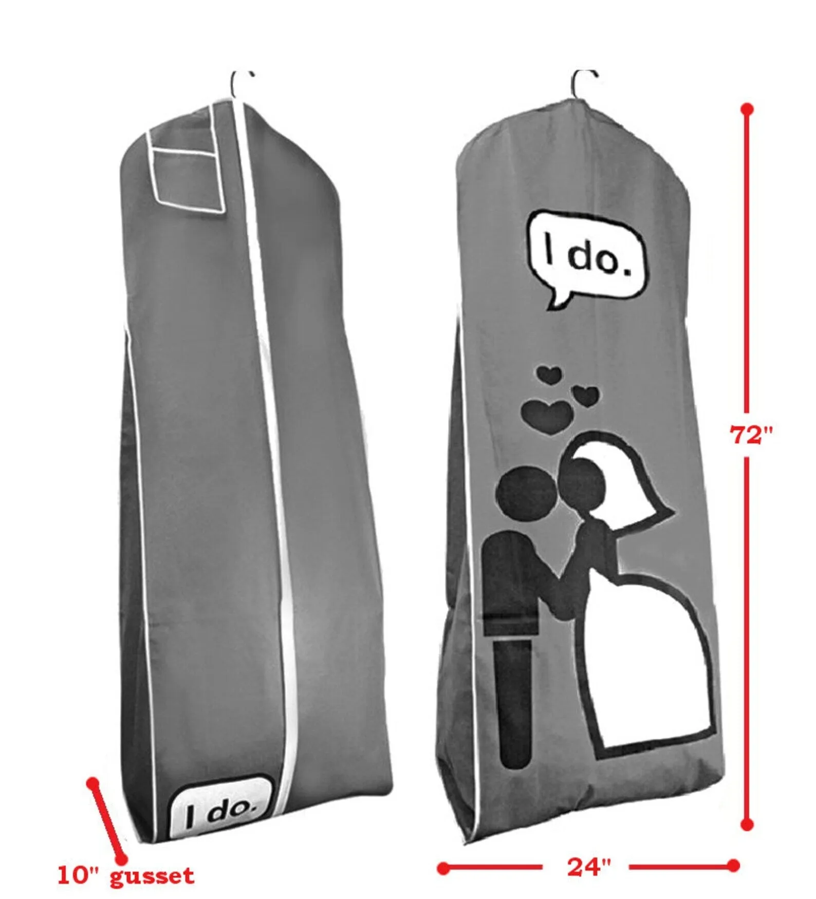 I DO Gray Garment Bag