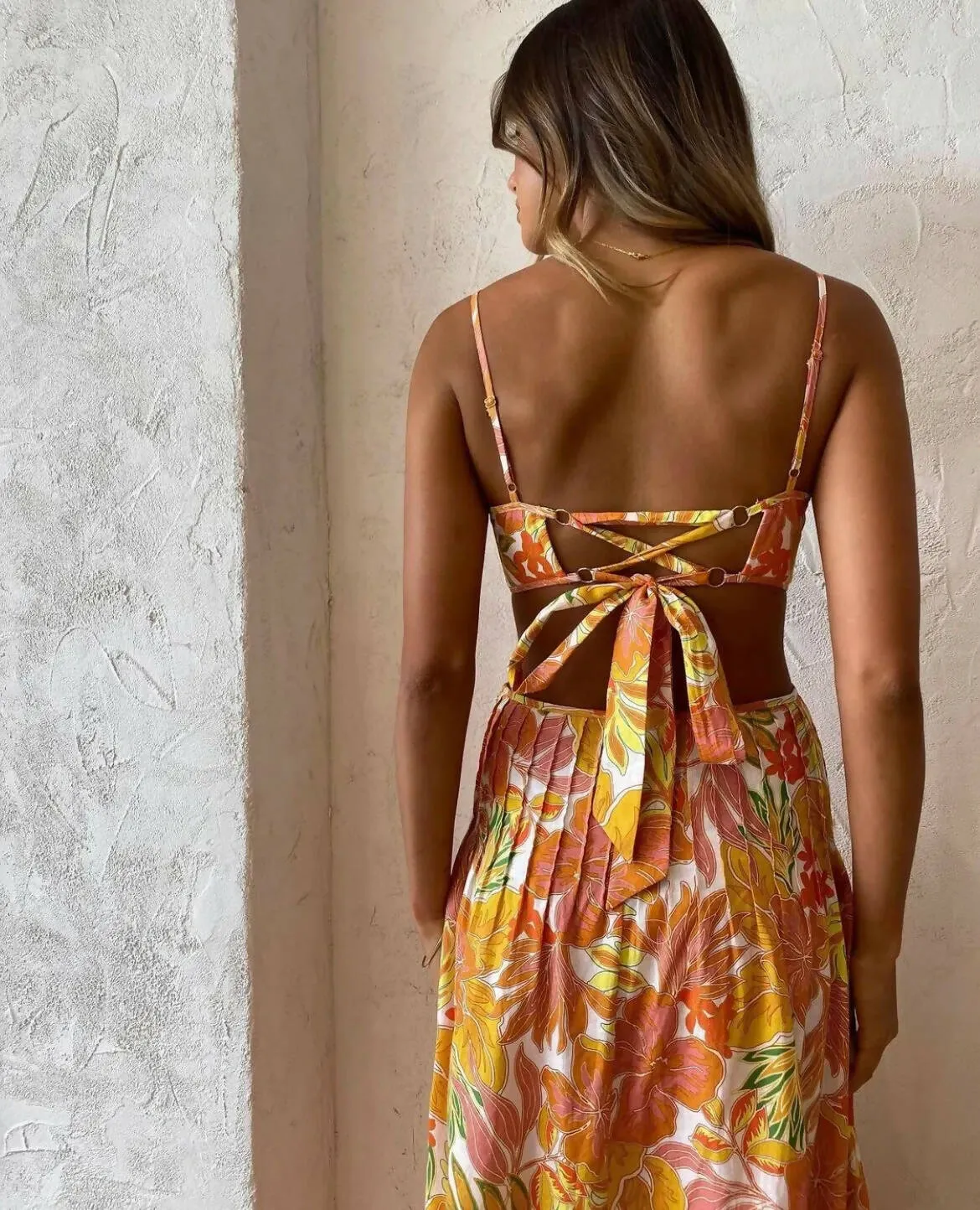 Issy Citrus Dress in Aloha Print