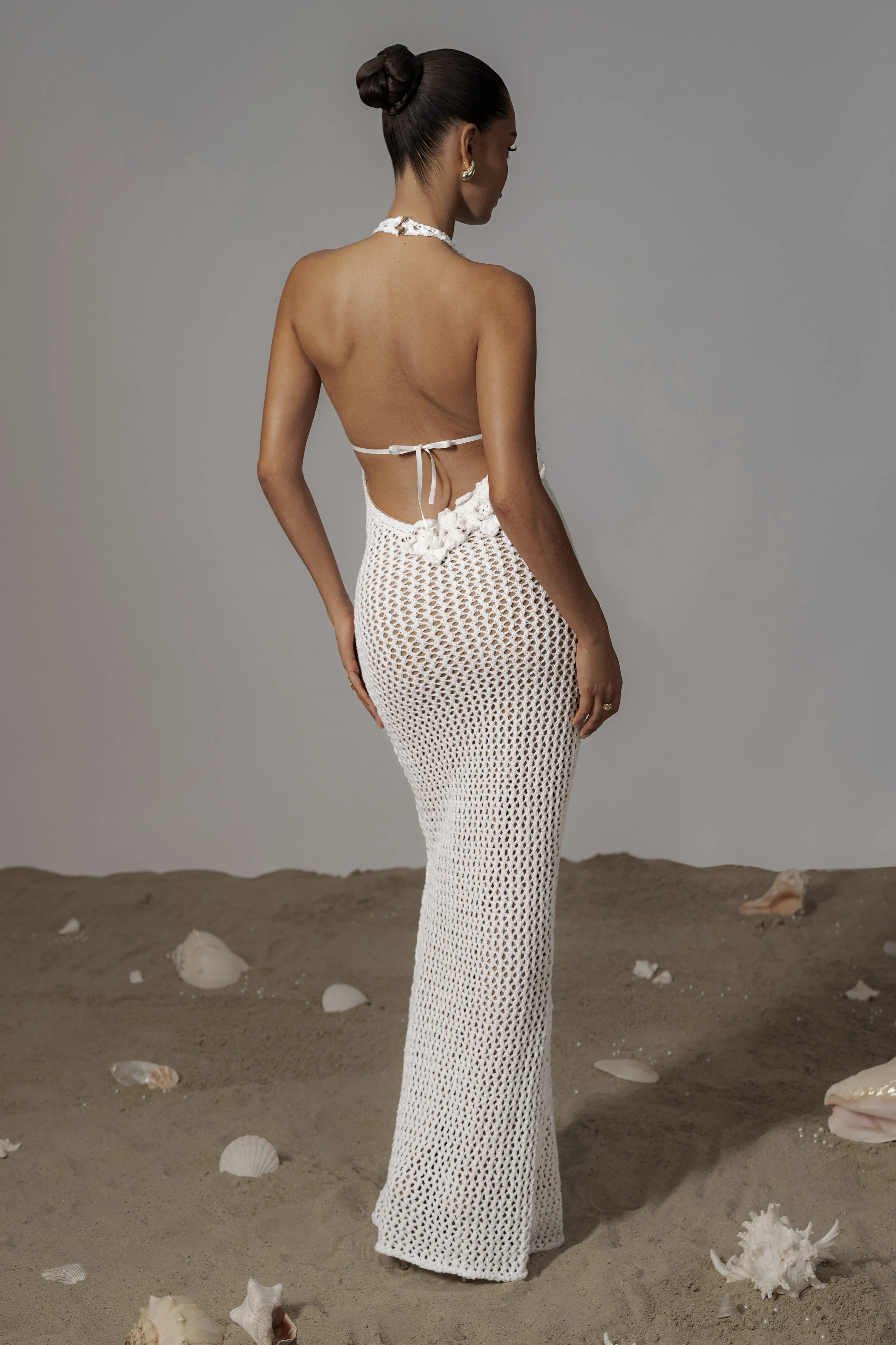 Ivory Paradise Crochet Maxi Dress