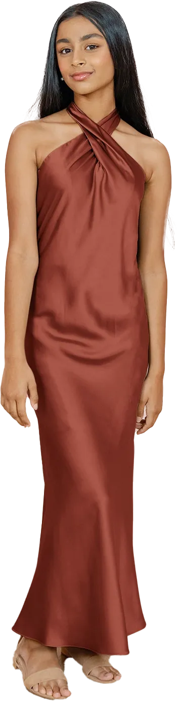 Juniors Athena Satin Dress | Made To Order