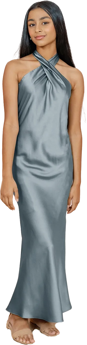 Juniors Athena Satin Dress | Made To Order