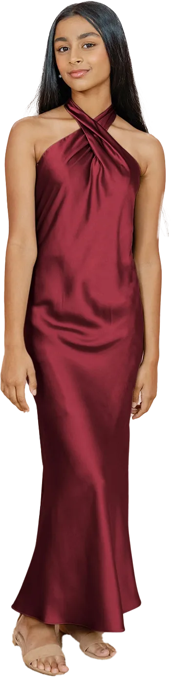 Juniors Athena Satin Dress | Made To Order