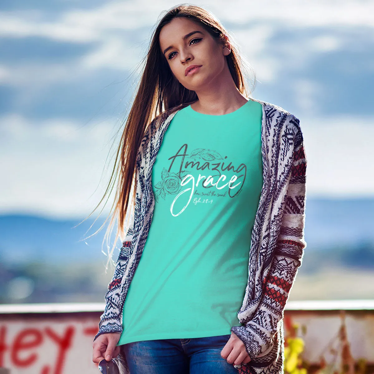 Kerusso Womens T-Shirt Grace Drawings