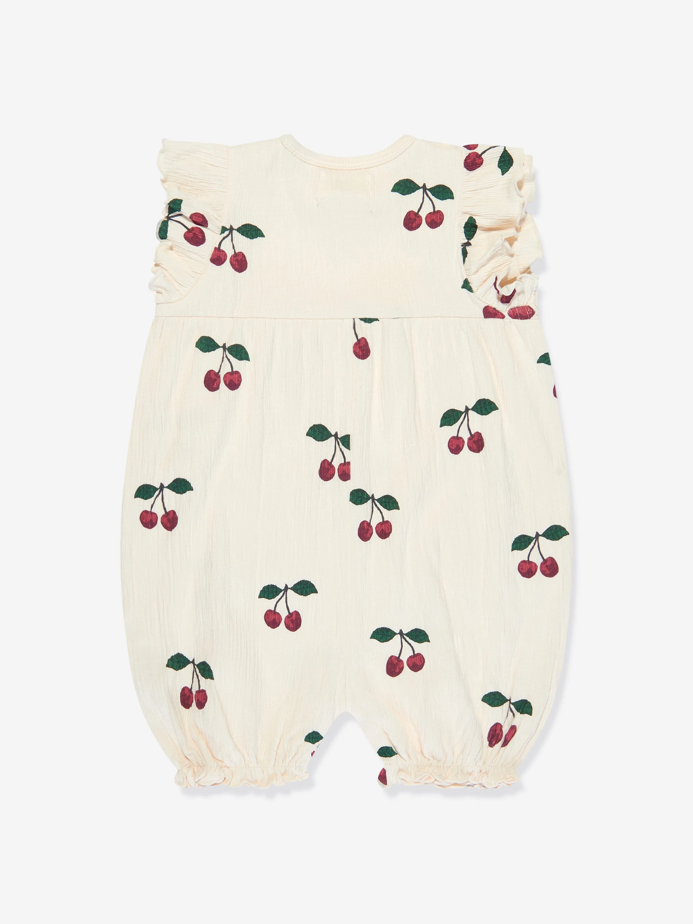 Konges Sløjd Baby Girls Organic Cotton Chleo Frill Romper in Ivory