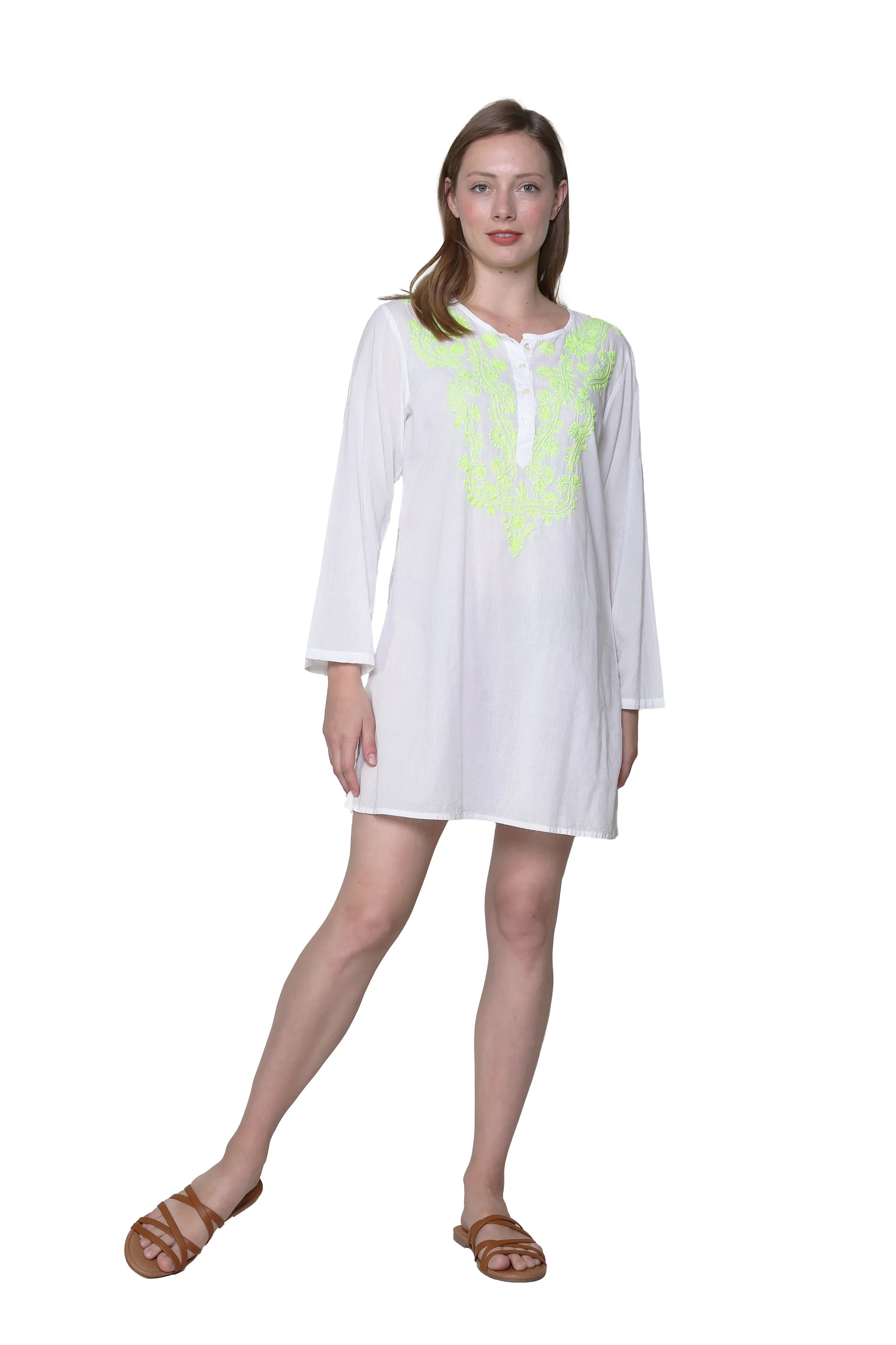 La Cera Embroidered Cover Up