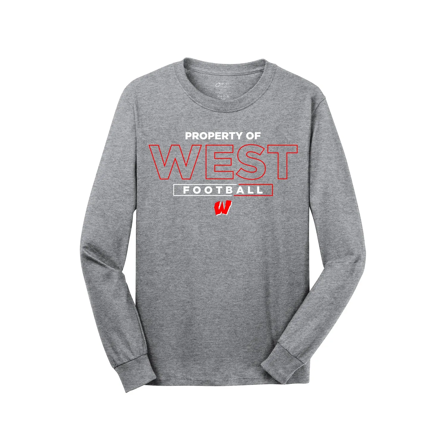 Lakota West Football - Long Sleeve Tee (Athletic Heather)