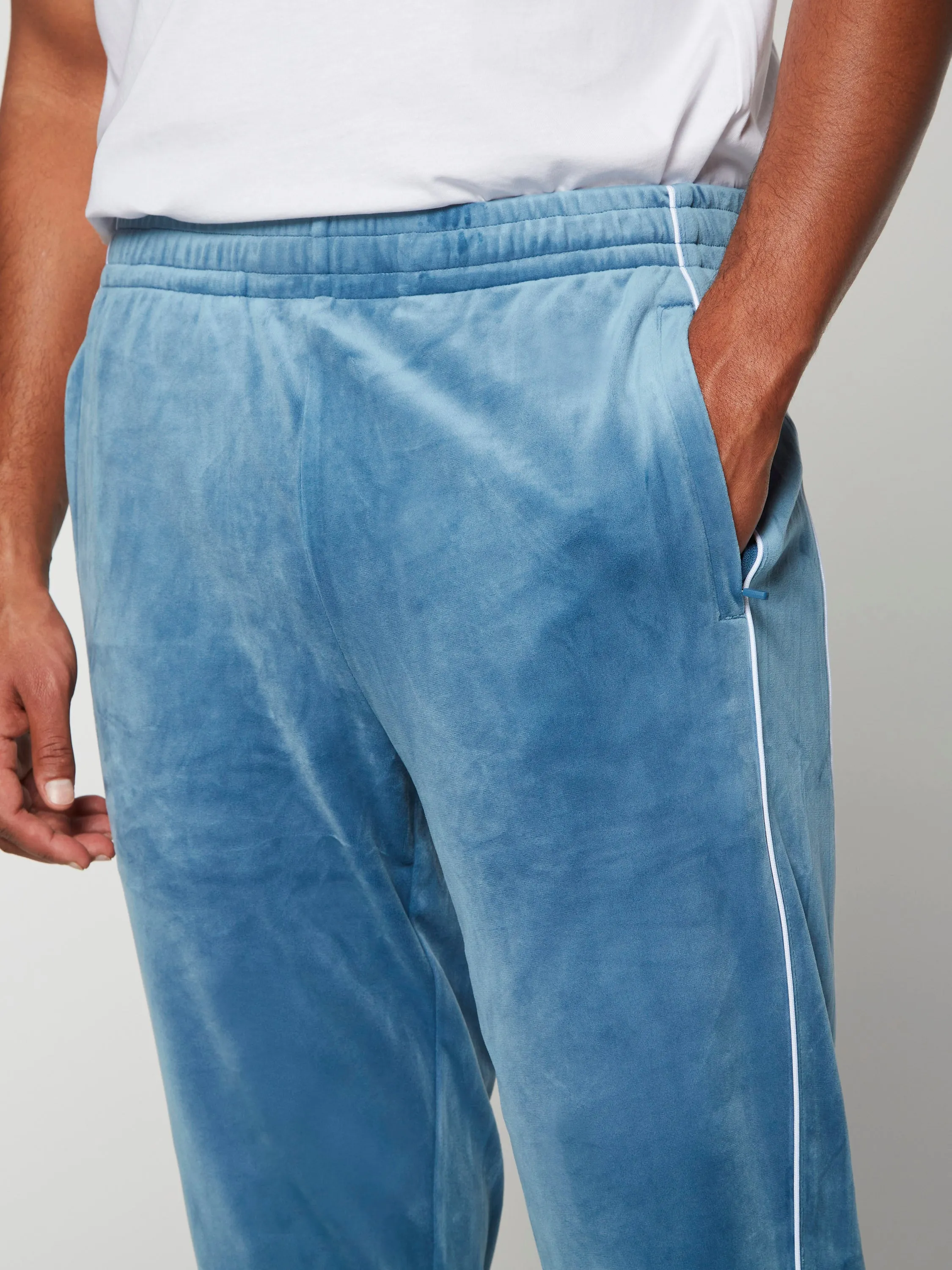 Lioni Velour Track Pant- Stellar