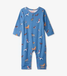 Little Pups Baby Henley Romper | Hatley