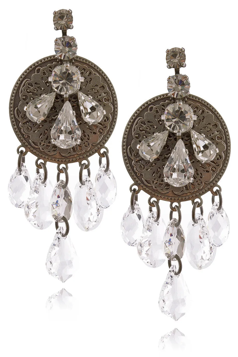 LK DESIGNS AMELIA Sarrated Drops Earrings