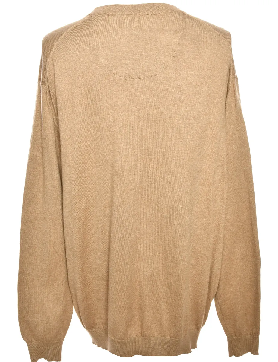 Long Sleeved Brown Jumper - XL