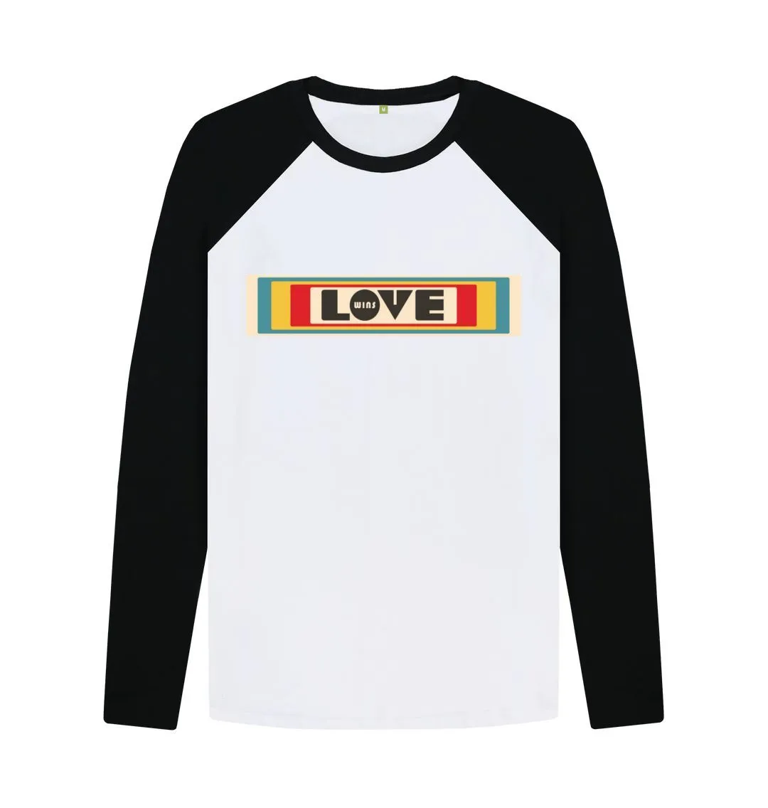 Love Wins Retro baseball organic tee