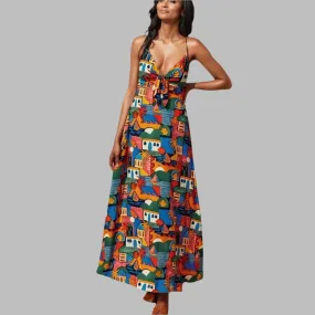 Manarola Knot Front Maxi Dress