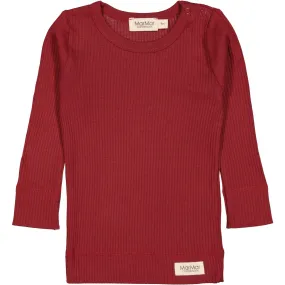 MarMar Modal Hibiscus Red Plain Tee LS