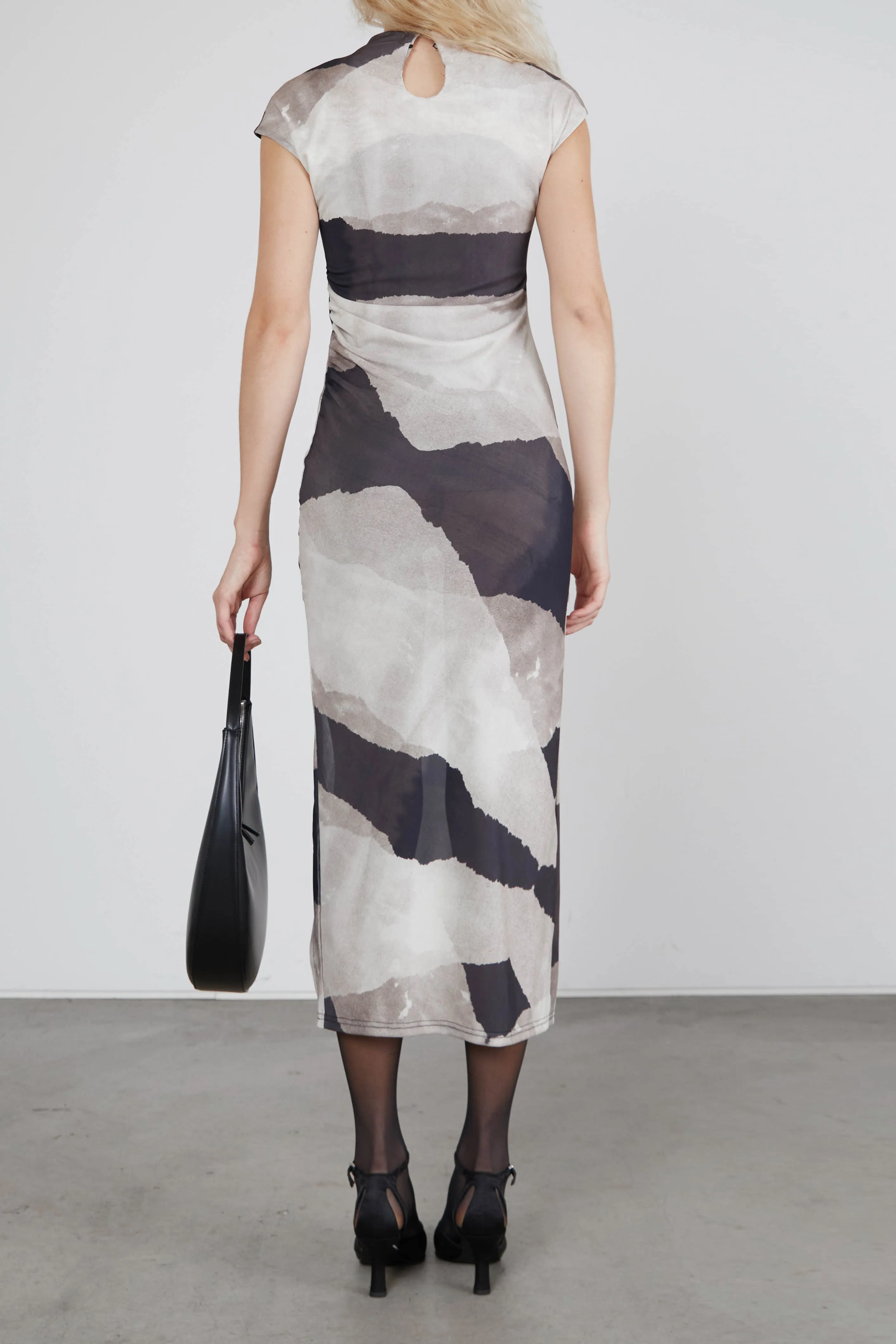 MAXI DRESS WITH ABSTRACT PRINT