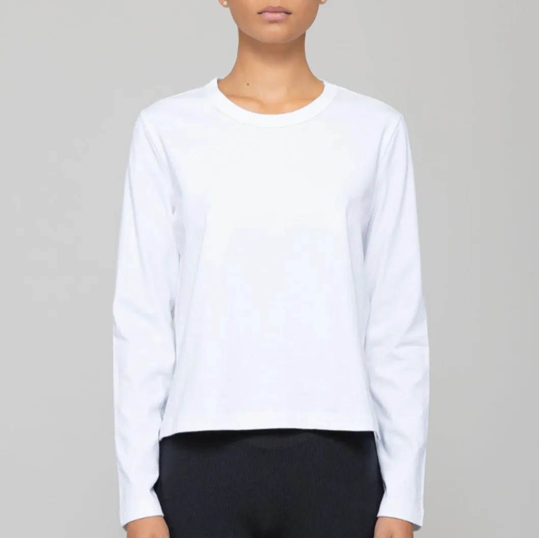 Maya Cotton Crewneck Long Sleeve Tee