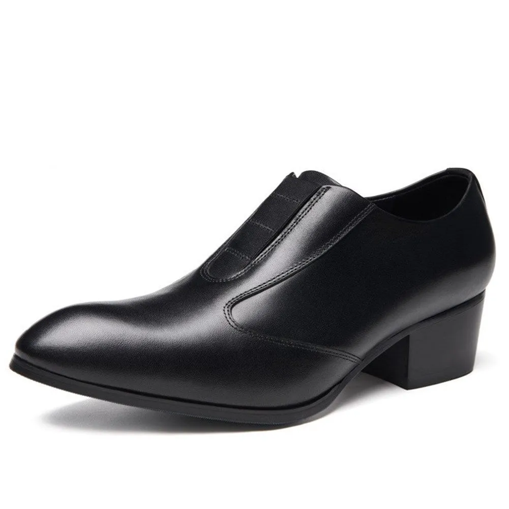 Men Pointed Toe Low Top Oxford Shoes