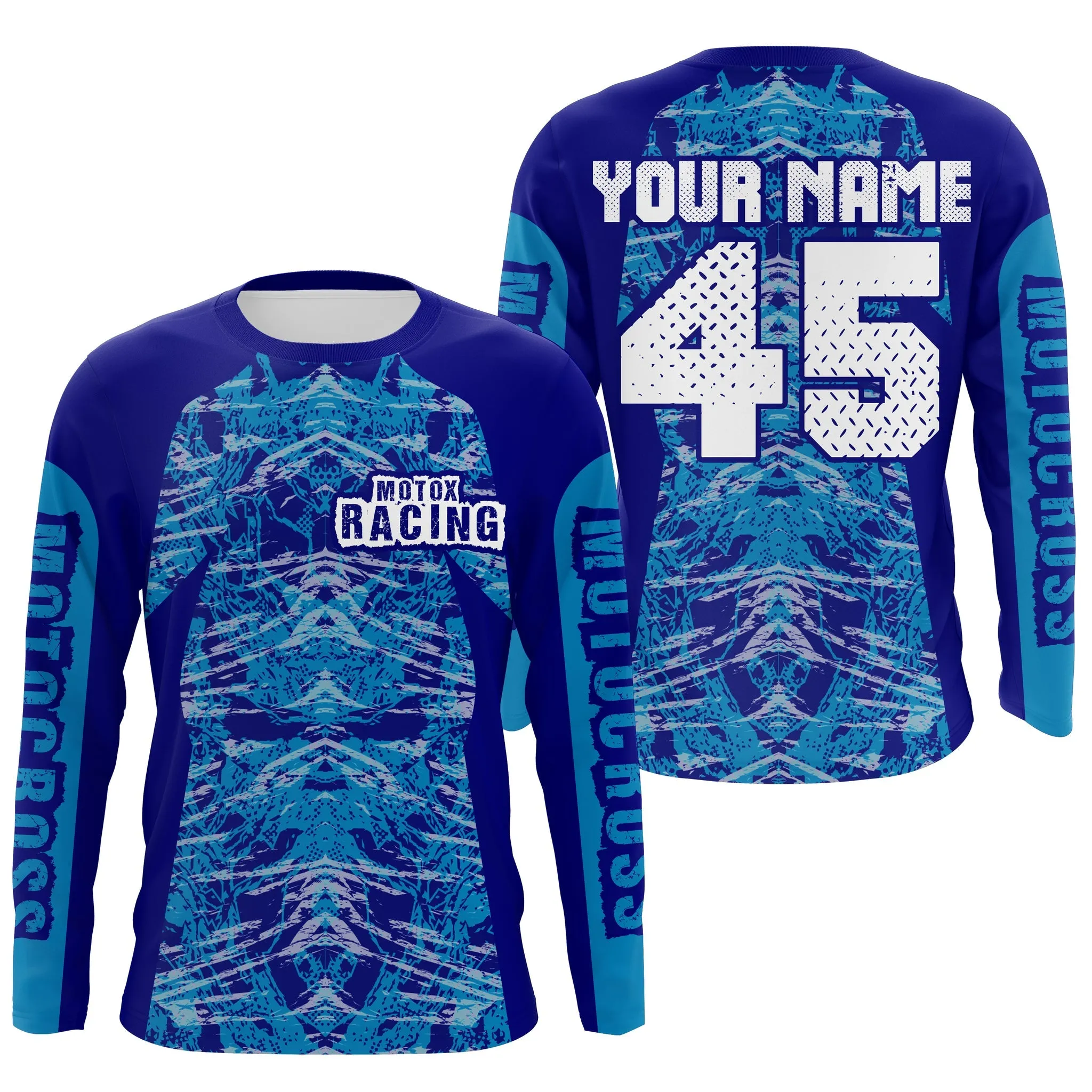 Men Women Mx Jersey Blue Motocross Custom Racing Off-Road Shirt Upf30  Dirt Bike Motorcycle