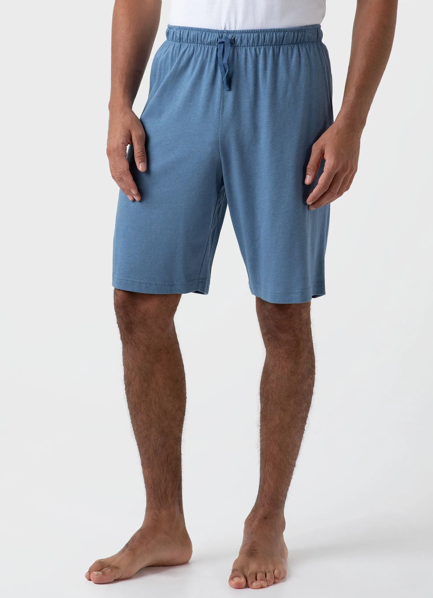 Men's Cotton Modal Lounge Short in Bluestone