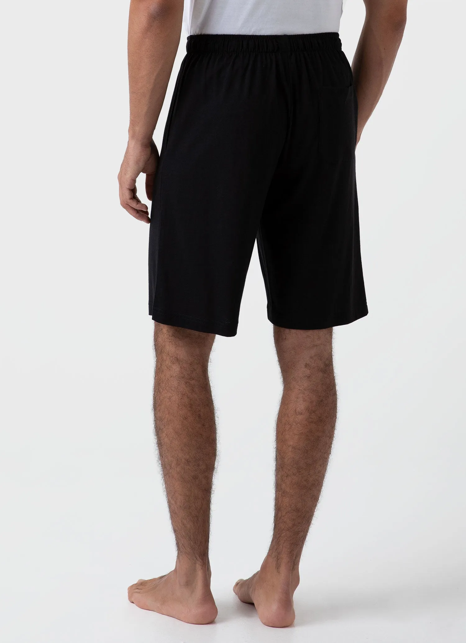 Men's Cotton Modal Lounge Shorts in Black