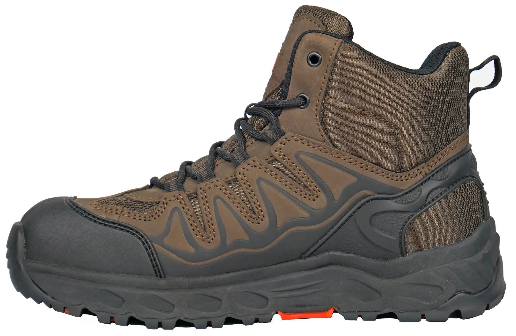 Men's Hoss Eric Hi Brown, EH, SR, Mid Hiker, Soft Toe Boot