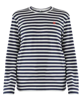 Men's Little Heart Striped Long Sleeve T-Shirt