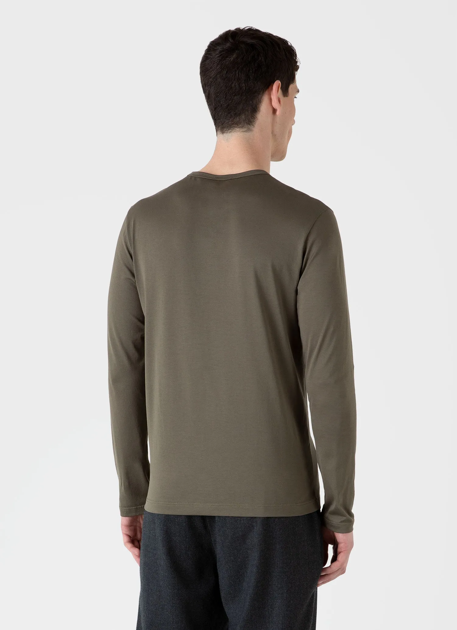 Men's Long Sleeve Classic T-shirt in Khaki