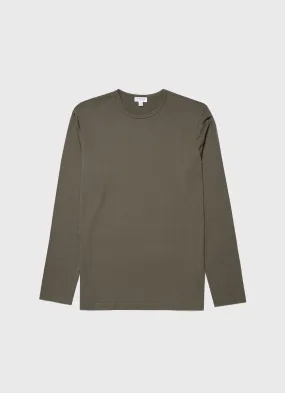 Men's Long Sleeve Classic T-shirt in Khaki