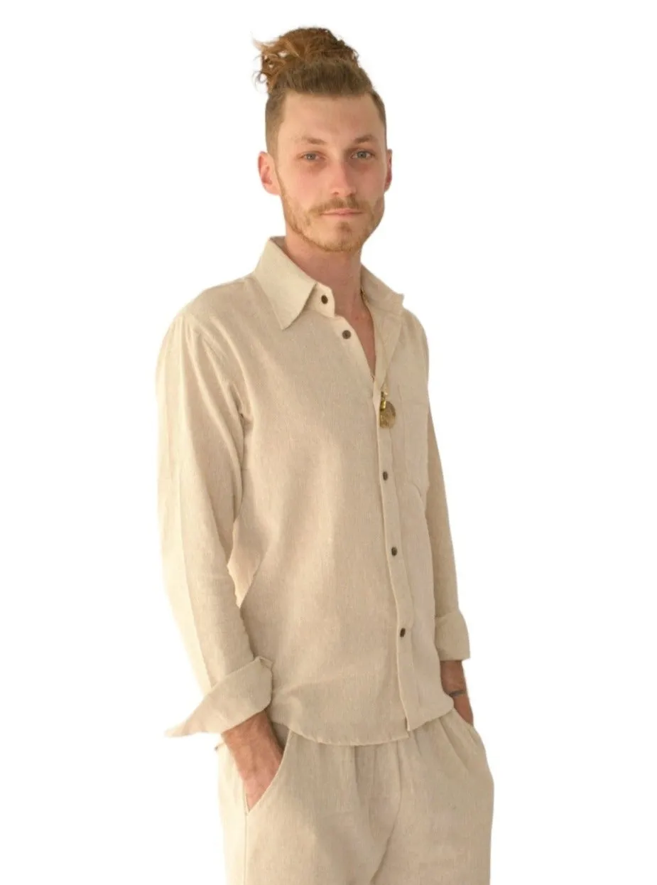 Men's Organic Cotton Long Sleeve Button Down