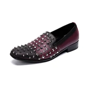 Mens Slip On Rivet Loafer Shoes